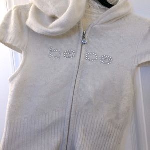 Bebe sweater vest with rhinestone detailing